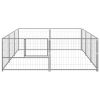 Dog Kennel Silver 64.6 ft² Steel